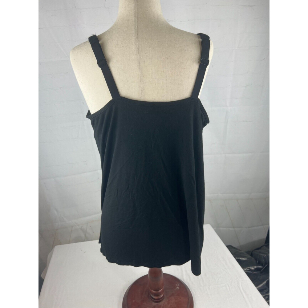 Women’s Sonoma Everyday Basic Stretch Cami Maternity Tank Top Size XXL Black EUC - Picture 2 of 3
